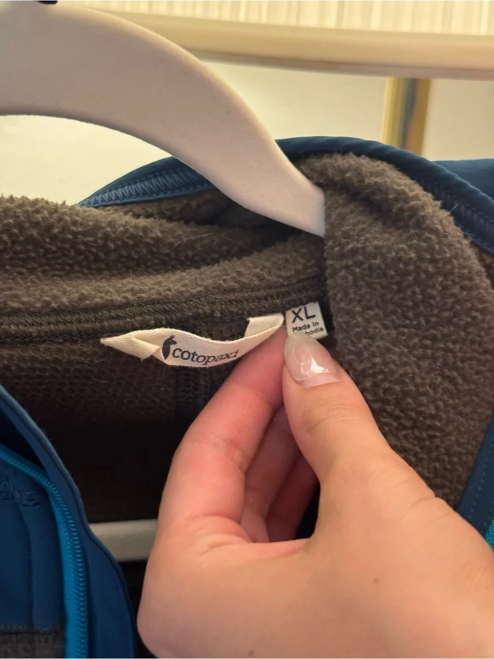 Cotopaxi Two-Tone Blue and Brown/Grey Lightweight Fleece Jacket